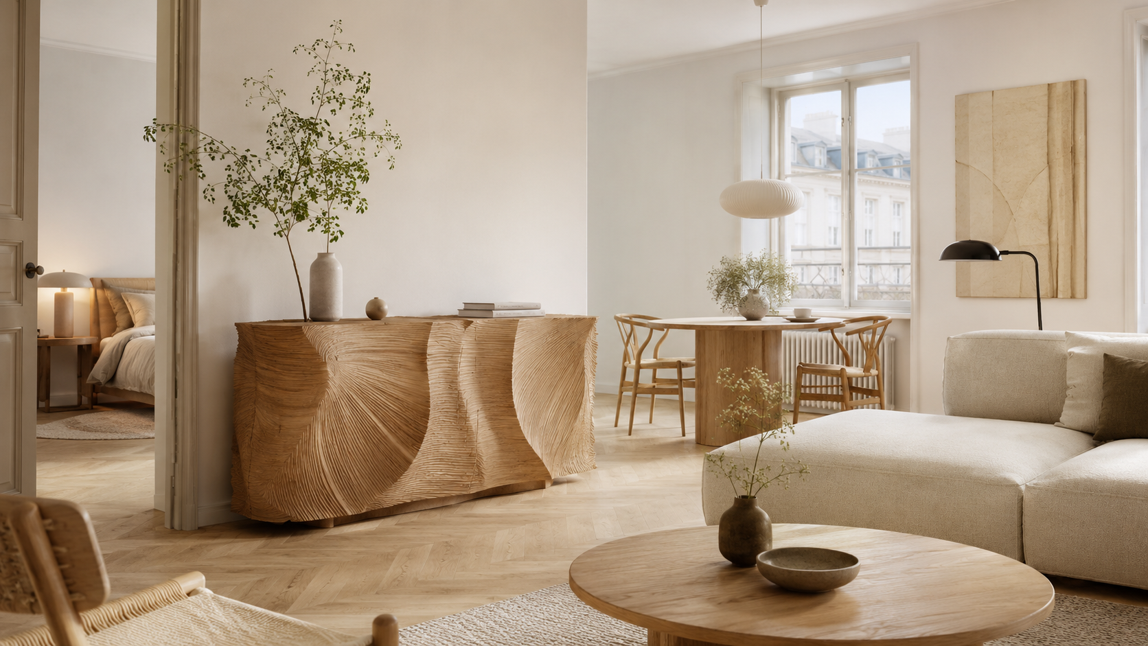 Scandinavian Apartment: Quiet Minimalism with Natural Wood