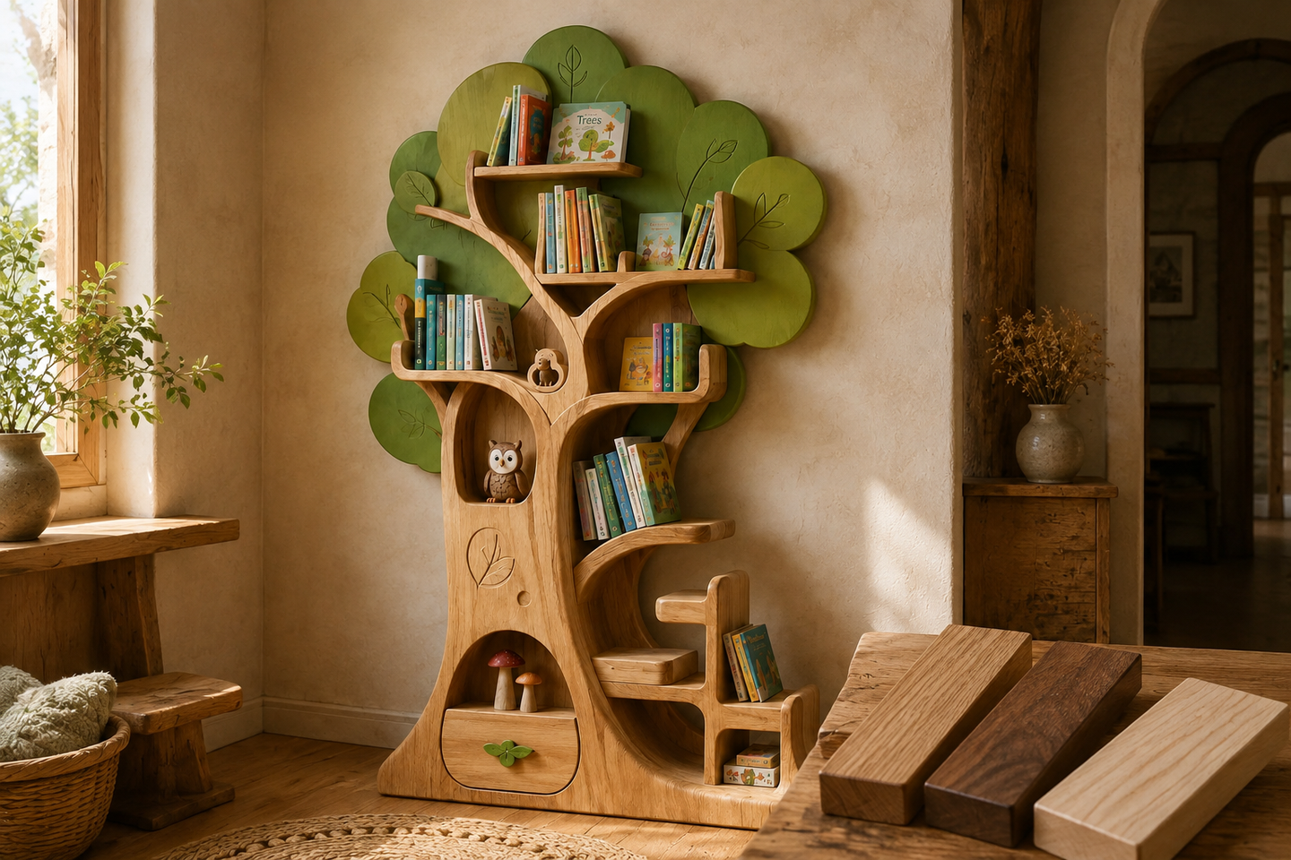 Best Wood for a Tree Bookshelf: Oak, Walnut, Ash & More