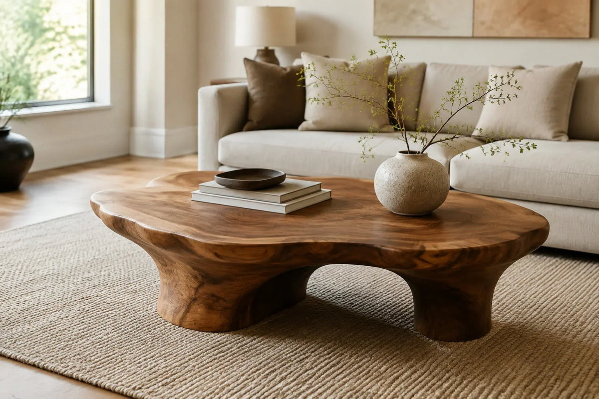 How to Style a Sculptural Coffee Table as the Room's Anchor