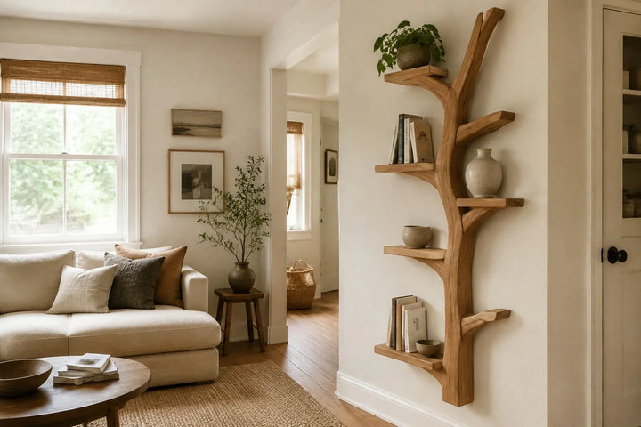 Small Living Room Vertical Storage Without Visual Bulk