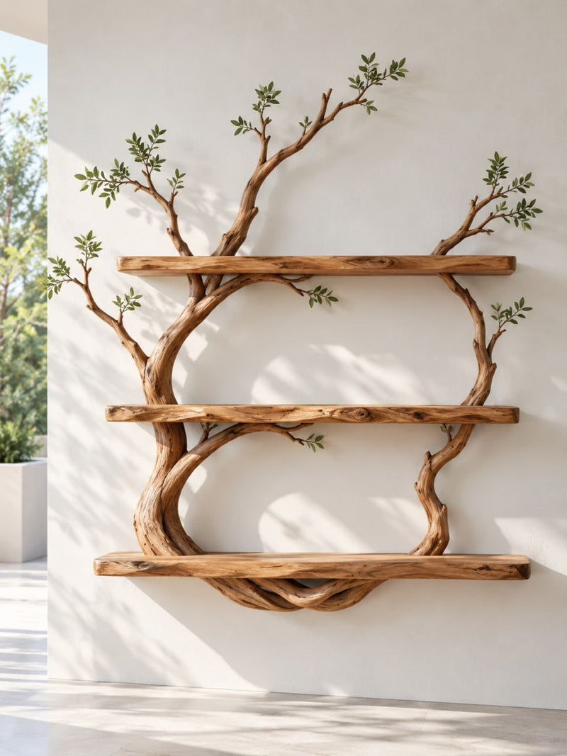 Floating Wood Shelves