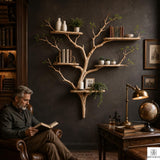 PREAUREUM Handcrafted Tree Branch Floating Shelf (C2)