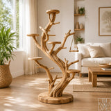 Handmade Natural Wood Parrot Play Stand for Small Birds - image 1