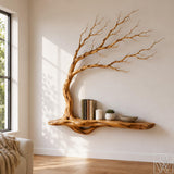 Handcrafted Natural Wood Tree Branch Floating Shelf for Living Room - image 1