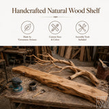 Handcrafted Natural Wood Tree Branch Floating Shelf for Living Room - image 5