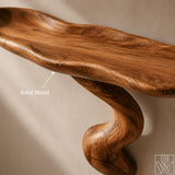 Rustic Handcrafted Wooden Wall Shelf with Organic Bowl Design - image 4