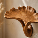 Handcrafted Solid Wood Organic Bowl Floating Shelf for Entryway - Image 4