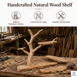 PREAUREUM Handcrafted Tree Branch Floating Shelf (C2)