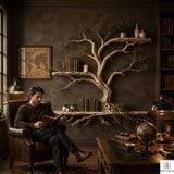PREAUREUM Handcrafted Tree Branch Floating Shelf (C2)
