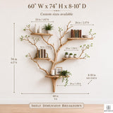 PREAUREUM Handcrafted Tree Branch Floating Shelf (C2)