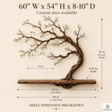 PREAUREUM Handcrafted Tree Branch Floating Wood Wall Shelf (C03)