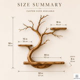 PREAUREUM Handcrafted Tree Branch Floating Shelf (C2)