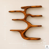 Contemporary Wooden Tree Bookcase, Wall Mounted Branch Display Shelf with 8" D Open Storage for Living Room, Office & Plant Decor (Option 3)