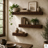 Wall-Mounted Fluted Wood Display Shelf for Home Decor - View 2. Textured Floating Wall Display Add warmth, texture, and practical display space to your wall with a handmade-style floating shelf featuring layered scalloped trim, vertical fluted details, and customizable sizing. 01 Fluted Wood-Inspired Design Layered scalloped trim and vertical fluted detailing give the shelf a warm, dimensional appearance that adds texture and decorative character to the wall. 02 Custom Sizing for Your Space Custom sizing...