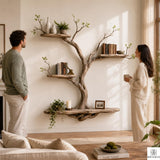 PREAUREUM Handcrafted Tree Branch Floating Shelf (C2)
