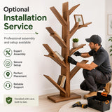 Luxury Live Edge Natural Wood Tree Branch Bookshelf