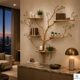 PREAUREUM Handcrafted Tree Branch Floating Shelf (C2)