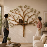Handcrafted Tree Branch Floating Wood Shelf C05