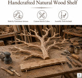 Handcrafted Tree Branch Floating Wood Shelf C05