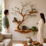 Sculptural Tree Branch Floating Shelf, Three Levels