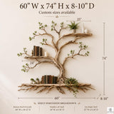 Handcrafted Tree Branch 3-Level Floating Wood Shelf C2