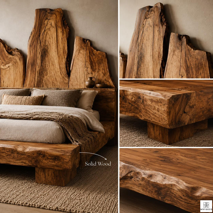 Rustic Wood Live Edge Headboard Panel for Bedrooms - image 3