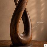 Twisted Open Cutout Wooden Floor Sculpture 2