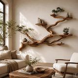The Mesa Drift Canopy Handcrafted Wood Tree Branch Shelf