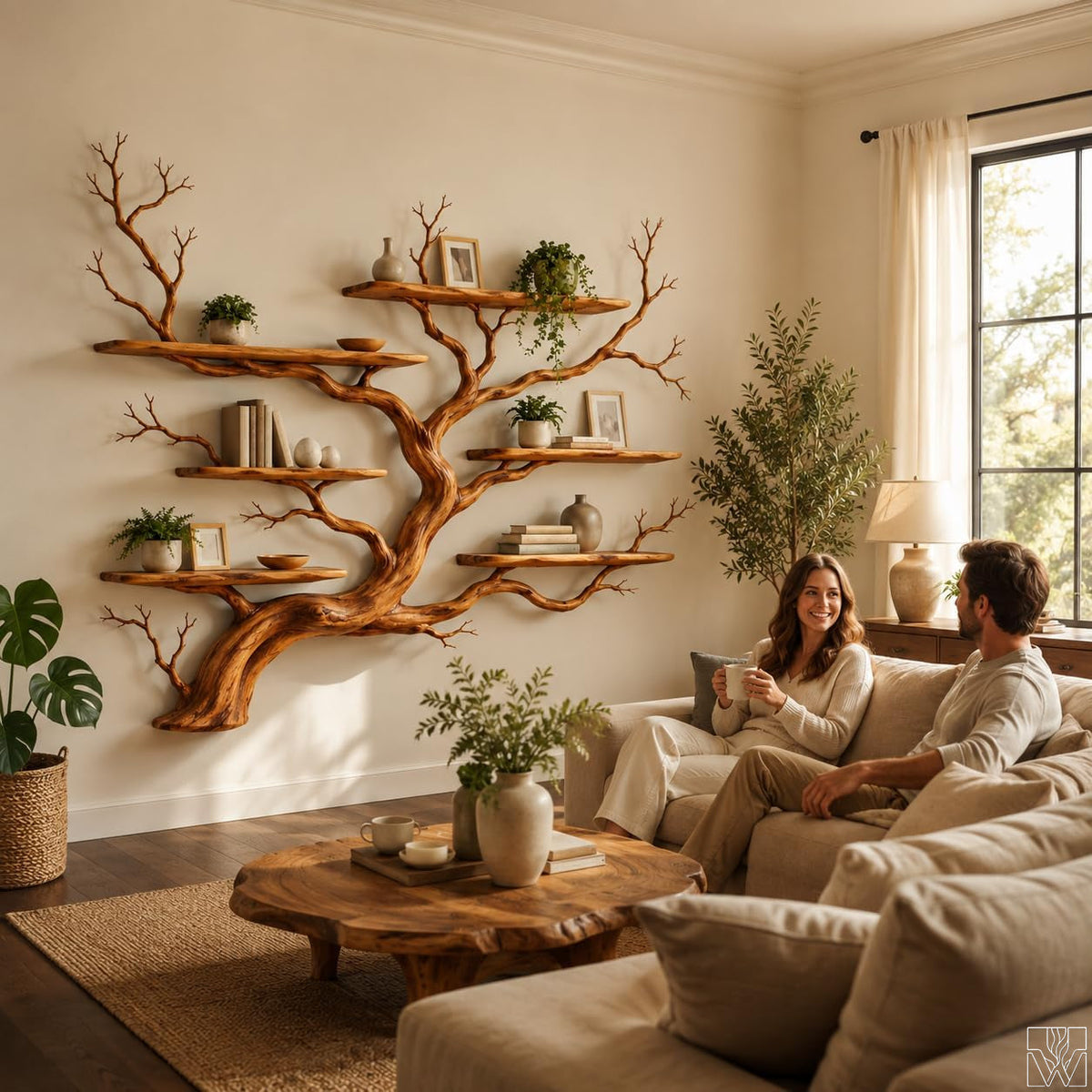 Canyon Spirit Arbor Handcrafted Wood Tree Branch Shelf