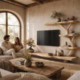 Wabi-Sabi Solid Wood Tree Branch Floating TV Stand