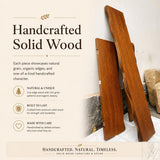 Rustic Wood Tree Console Table 3 Tier Display Shelf