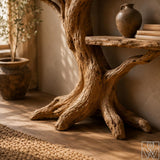 Rustic Wooden Tree Bookshelf with Branch Shelves for Home