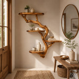 Driftwood Wall Mounted Floating Tree Branch Shelf