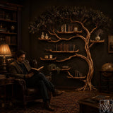Open Canopy Tree Branch Wall Bookcase