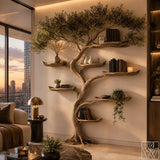 Dense Branch Tree Wall Bookcase