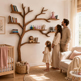 Handcrafted Tree Branch Bookshelf for Nursery Room