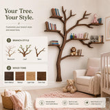 Handcrafted Tree Branch Bookshelf for Nursery Room