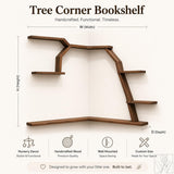 Large Handcrafted Tree Branch Corner Bookshelf - Image 2