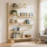 Large Handcrafted Natural Wood Tree Branch Nursery Bookshelf - Image 1