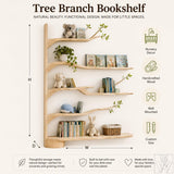 Large Handcrafted Natural Wood Tree Branch Nursery Bookshelf - Image 2