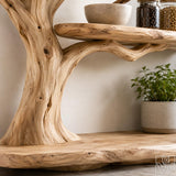 Handcrafted Natural Wood Tree Branch Floating Wall Shelf - Image 7