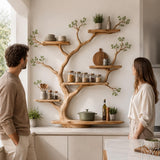 Handcrafted Natural Wood Tree Branch Floating Wall Shelf - Image 3