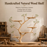 Handcrafted Natural Wood Tree Branch Floating Wall Shelf - Image 5