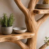 Handcrafted Natural Wood Tree Branch Floating Wall Shelf - Image 7