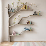 Handcrafted Wood Tree Branch Bookshelf for Nursery Room - Image 1