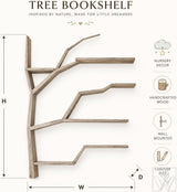 Handcrafted Wood Tree Branch Bookshelf for Nursery Room - Image 2