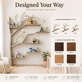 Handcrafted Wood Tree Branch Bookshelf for Nursery Room - Image 4
