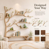 Handcrafted Wood Tree Branch Bookshelf for Nursery Room - Image 4