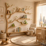 Handcrafted Wood Tree Branch Bookshelf for Nursery Room - Image 6