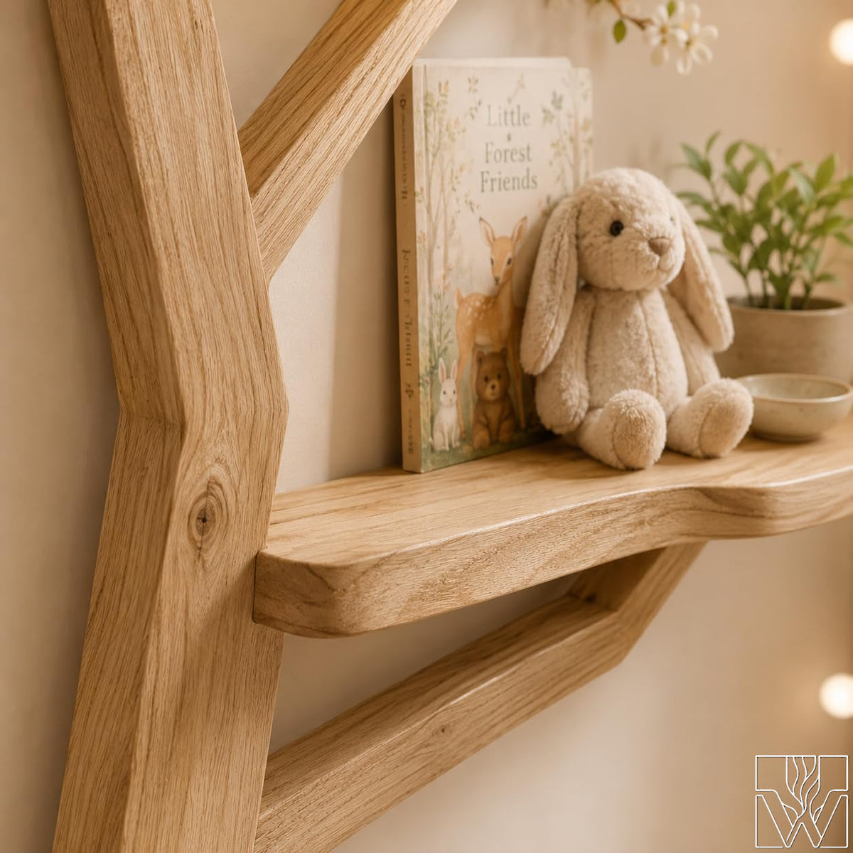 Handcrafted Wood Tree Branch Bookshelf for Nursery Room - Image 7